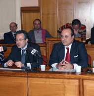 Conferenza stampa del Sindaco risollevato.