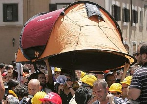 Italy Quake Protest